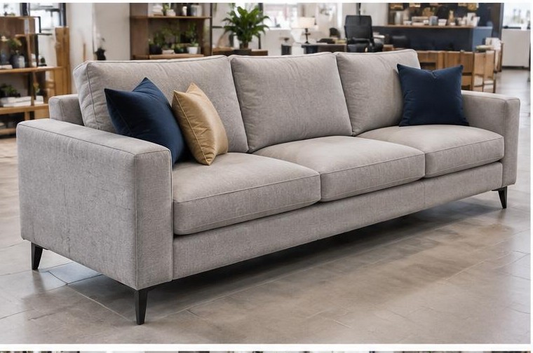 Canapé 3 places tissu gris